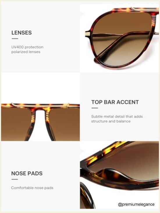 Retro Oversized Aviator Sunglasses with UV400 Protection main image 7